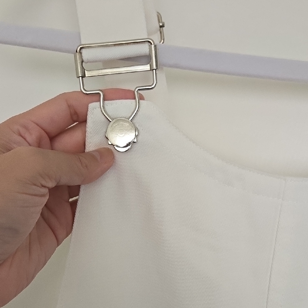 White Overalls with Silver Buckles - Picture 5 of 10